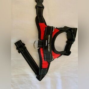 Red and Black Emotional Support Animal Harness. Small